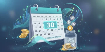 30-day affiliate cookie duration impacting future earnings illustration