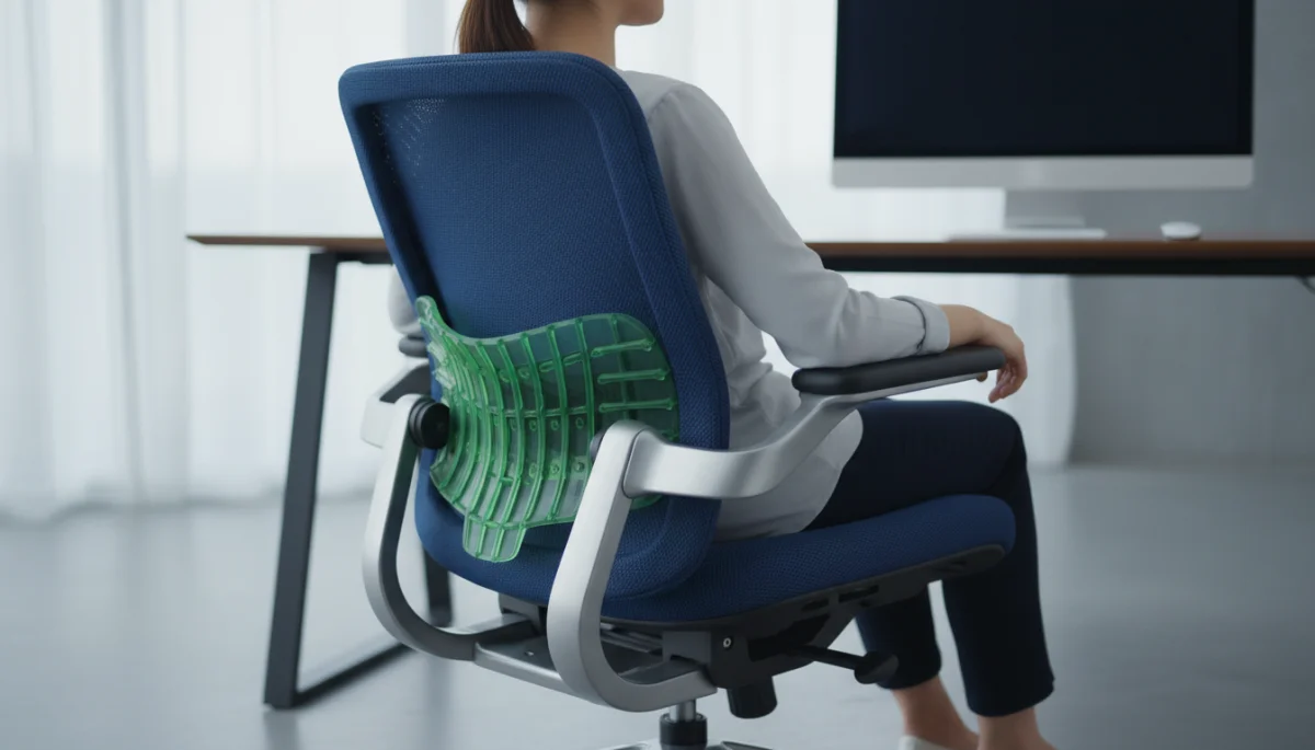 Advanced ergonomic office chair with dynamic lumbar support