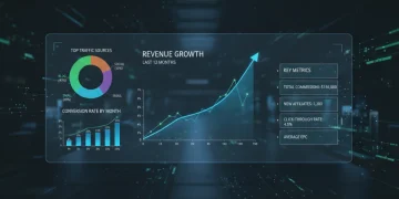 Dashboard showing affiliate program performance metrics for growth in 2026