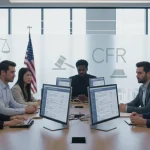 US marketers reviewing affiliate program compliance documents
