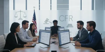 US marketers reviewing affiliate program compliance documents